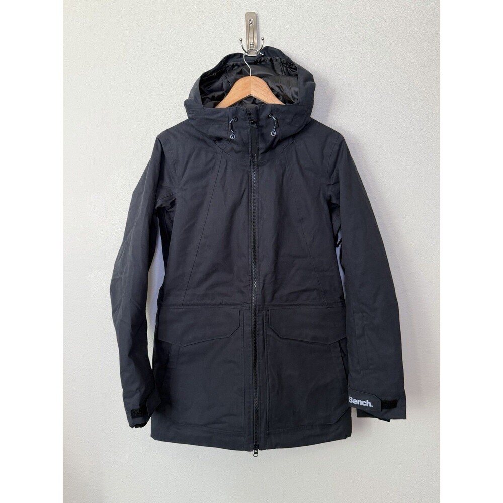 NEW Bench Abiding 10K Waterproof Ski Jacket Womens S Black Hooded Winter Parka